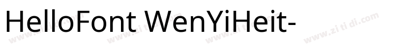 HelloFont WenYiHeit字体转换